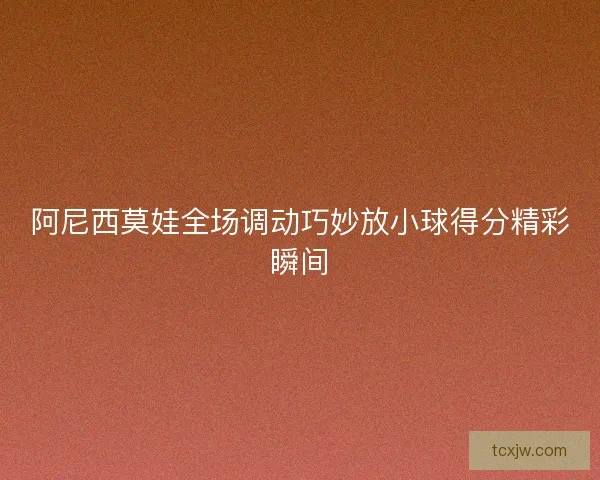阿尼西莫娃全场调动巧妙放小球得分精彩瞬间